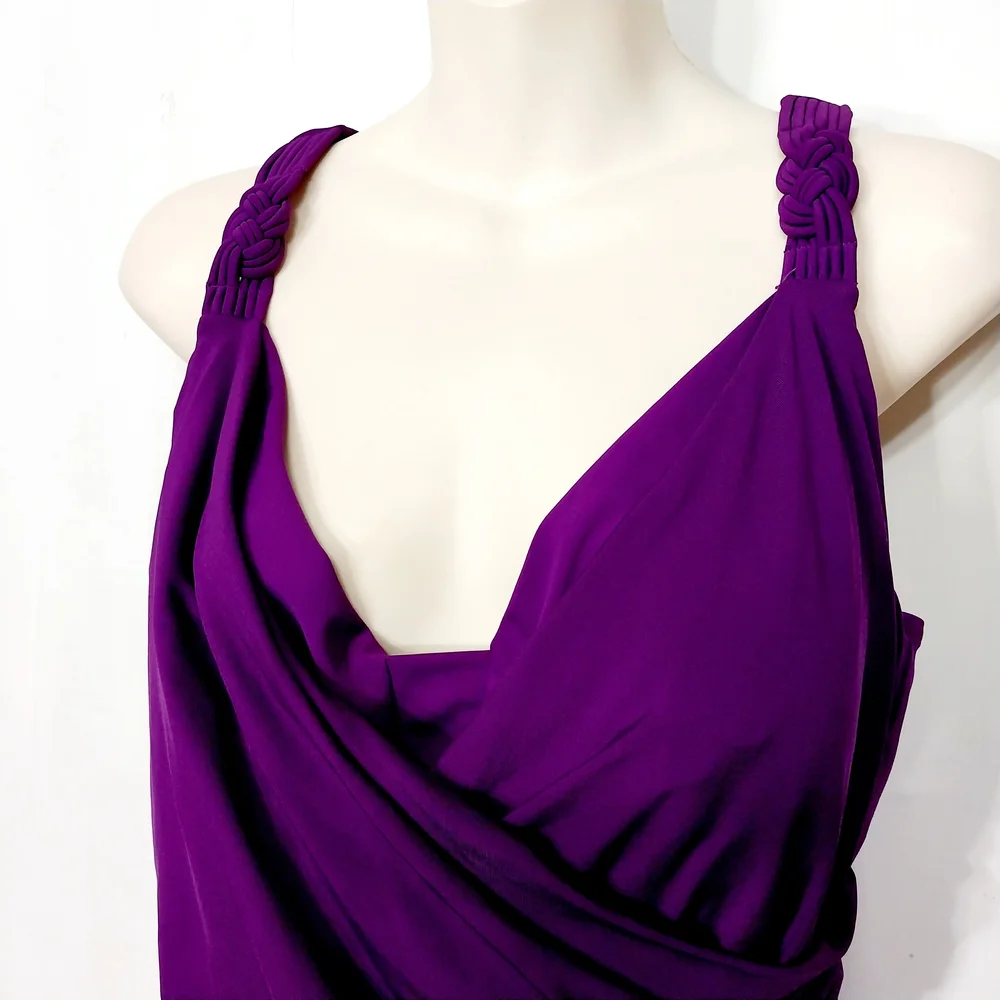🔵BOGO FREE🔵 Jantzen Classics One Piece Swimsuit Purple Sz 18 - Picture 3 of 7